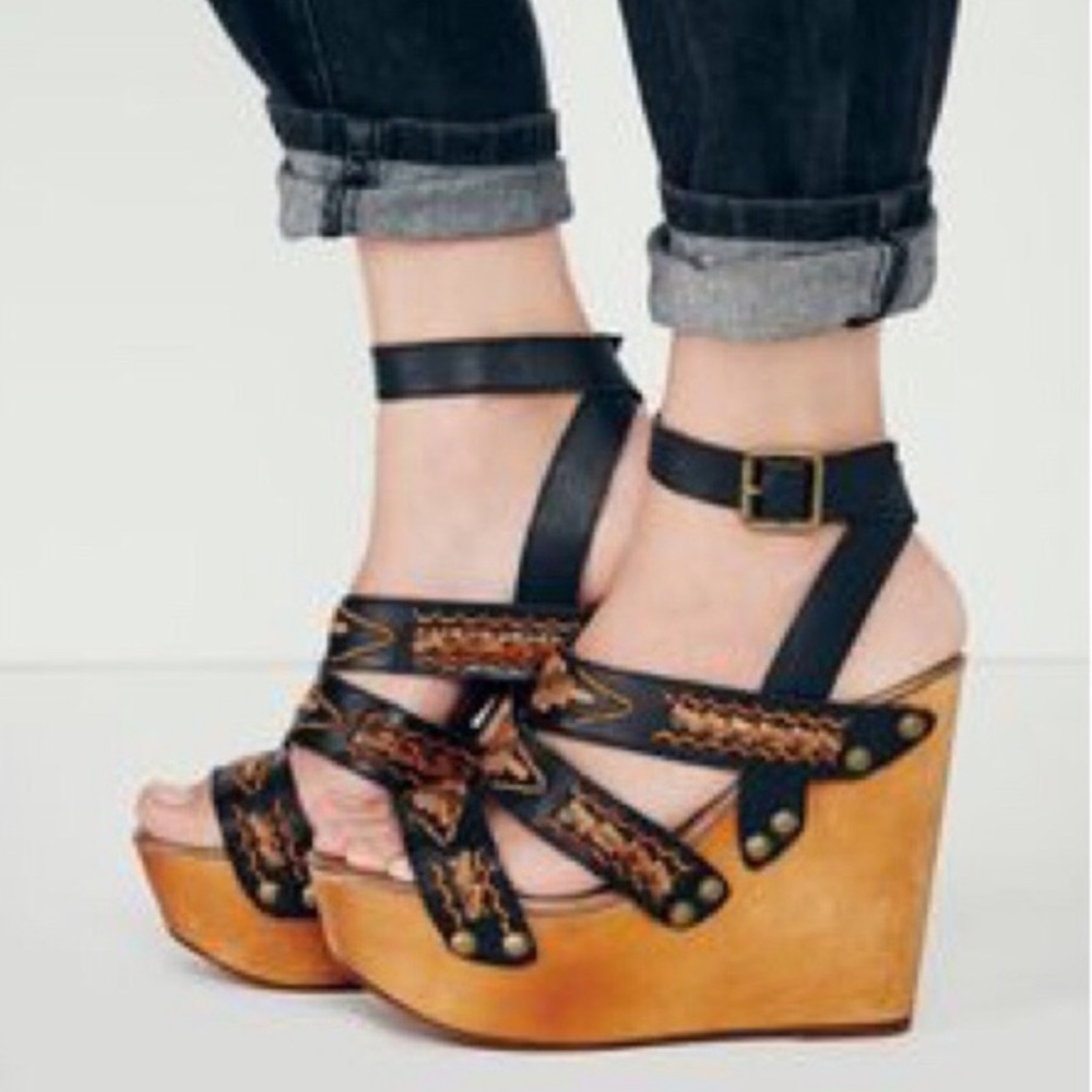 Jeffrey Campbell x Free people Cactus Mountain platform sandals Sz 9